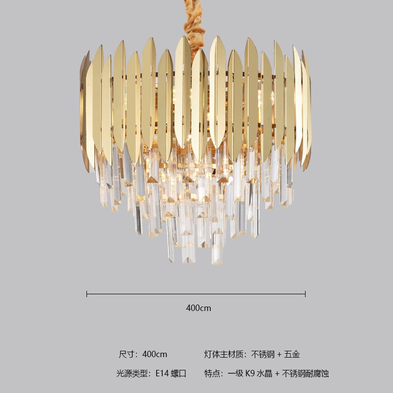 Luxury Crystal LED Round Chandelier